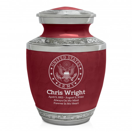 Army Sharing Urn - Rose Red