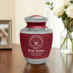 Navy Sharing Urn - Rose Red