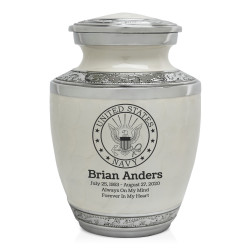 Navy Sharing Urn - Radiant White
