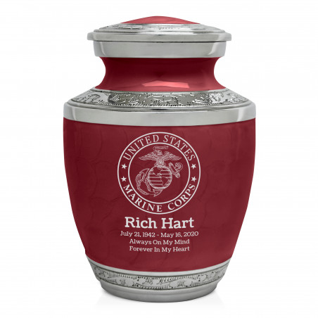 Marines Sharing Urn - Rose Red