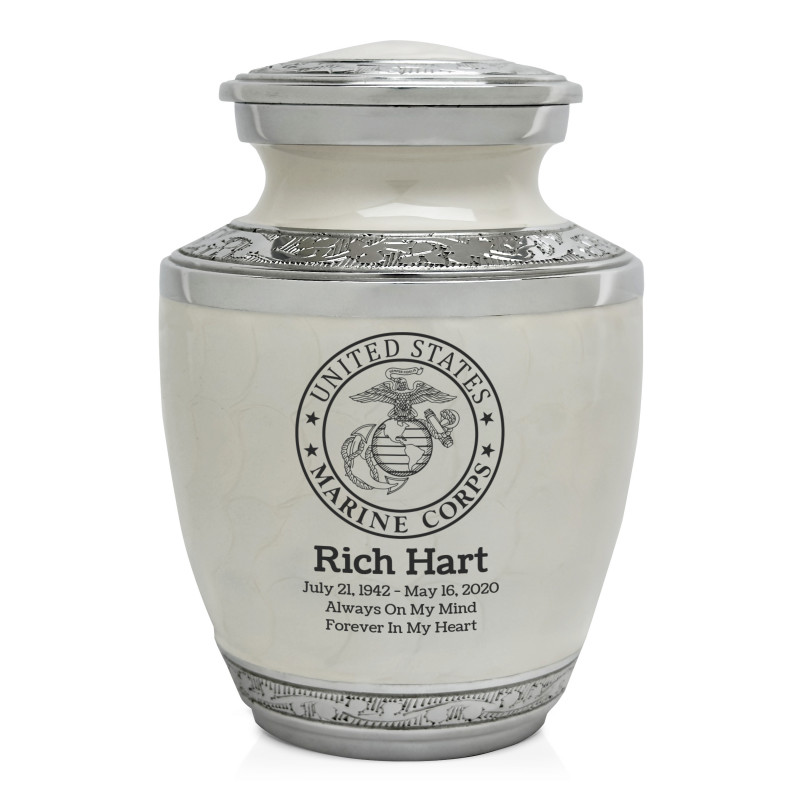 Marine Corps Sharing Urn - Radiant White