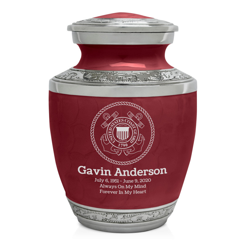 Coast Guard Sharing Urn - Rose Red