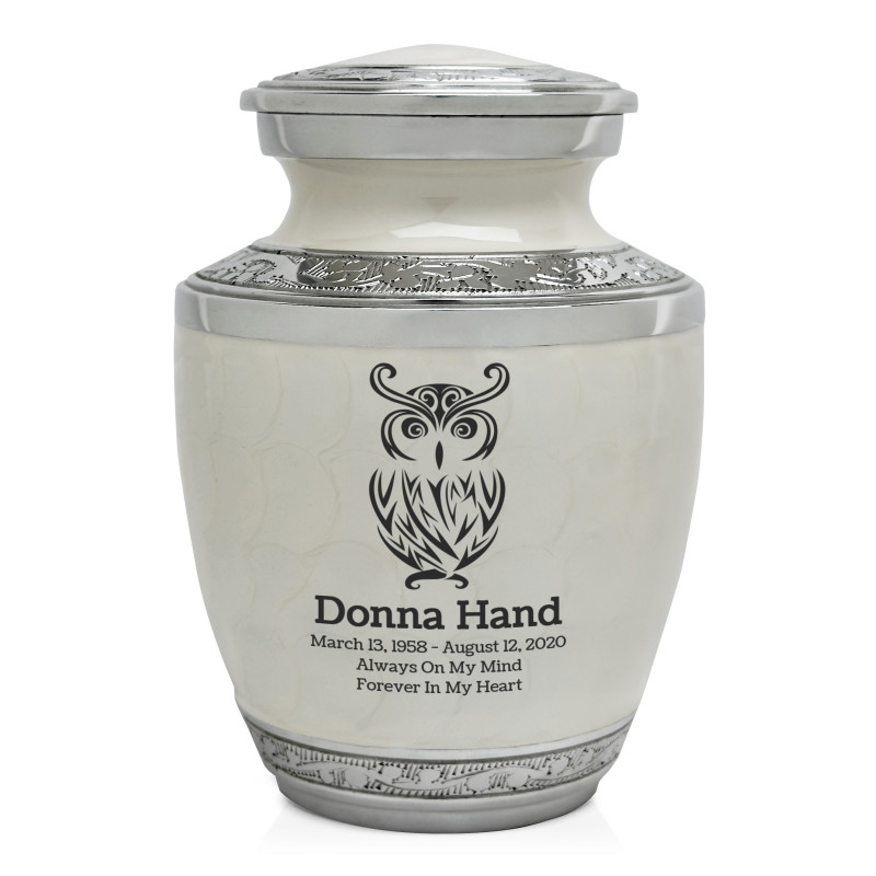 Owl Sharing Urn - Radiant White