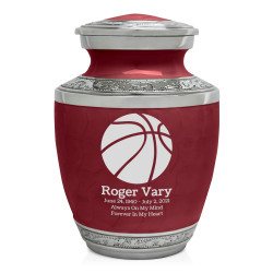 Basketball Sharing Urn - Rose Red