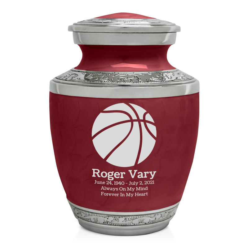 Basketball Sharing Urn - Rose Red