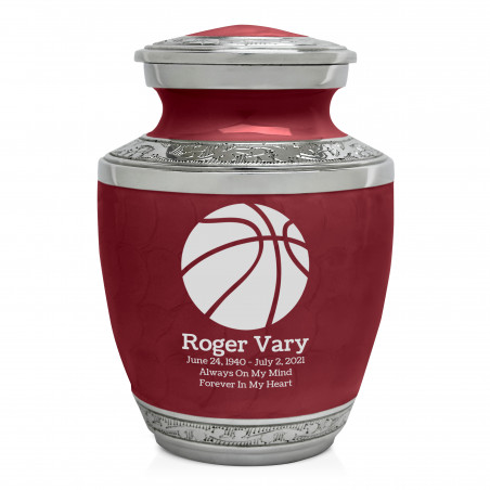 Basketball Sharing Urn - Rose Red