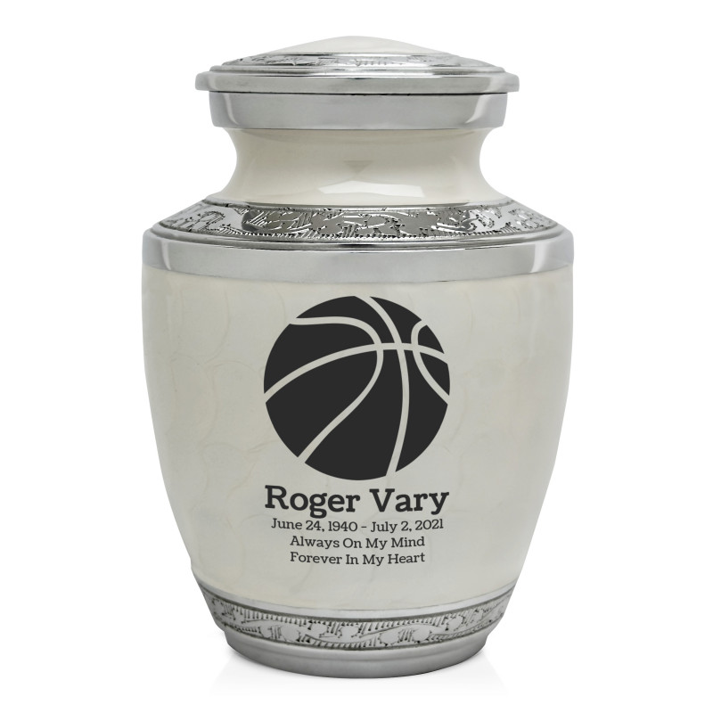 Basketball Sharing Urn - Radiant White
