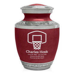 Basketball Hoop Sharing Urn - Rose Red