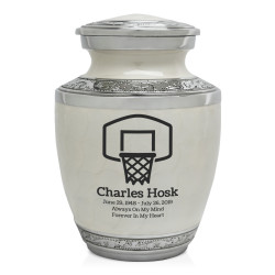 Basketball Hoop Sharing Urn - Radiant White