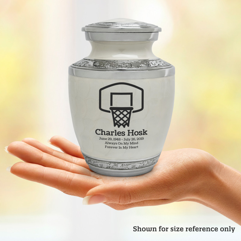 Basketball Hoop Sharing Urn - Radiant White