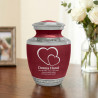 Loving Hearts Sharing Urn - Rose Red