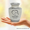 Loving Hearts Sharing Urn - Radiant White