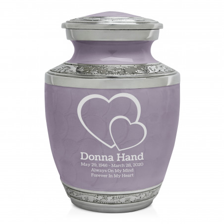 Loving Hearts Sharing Urn - Regal Purple
