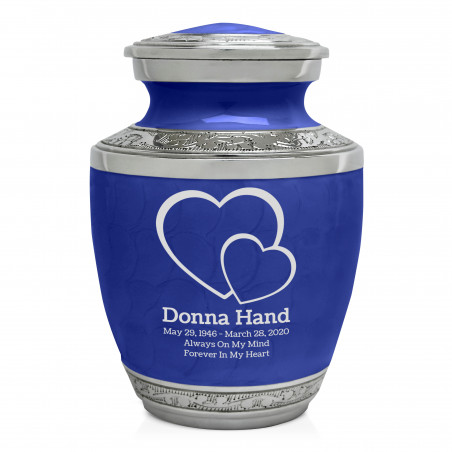 Loving Hearts Sharing Urn - Royal Blue