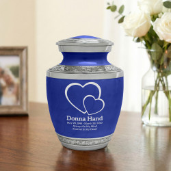 Loving Hearts Sharing Urn - Royal Blue