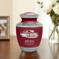 Classic Car Sharing Urn - Rose Red