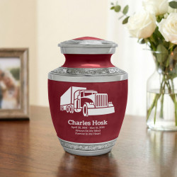 Semi Truck Sharing Urn - Rose Red