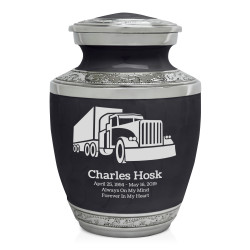 Semi Truck Sharing Urn - Ebony Black