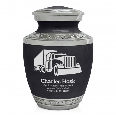 Semi Truck Sharing Urn - Ebony Black