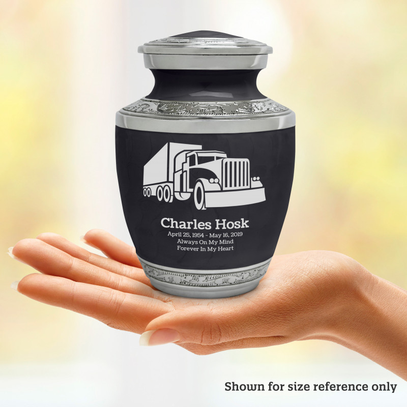 Semi Truck Sharing Urn - Ebony Black