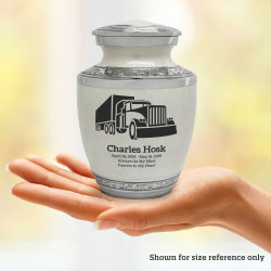 Semi Truck Sharing Urn - Radiant White