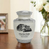 Semi Truck Sharing Urn - Radiant White