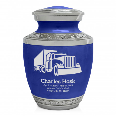Semi Truck Sharing Urn - Royal Blue