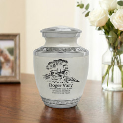 Train Sharing Urn - Radiant White