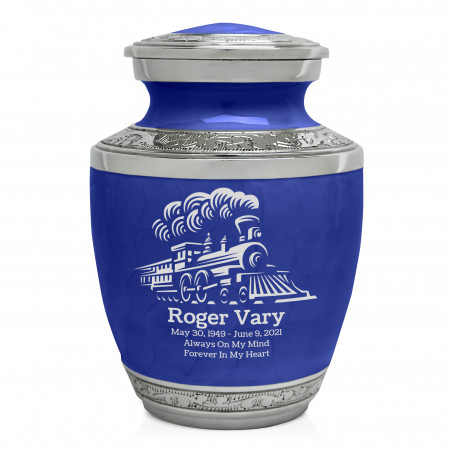 Train Sharing Urn - Royal Blue