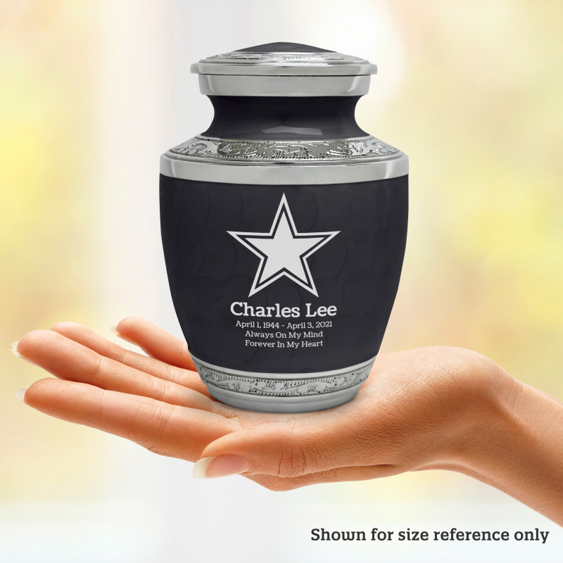 Dallas Star Sharing Urn - Ebony Black