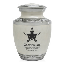 Dallas Star Sharing Urn - Radiant White