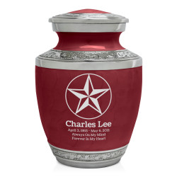 Texas Star Sharing Urn - Rose Red