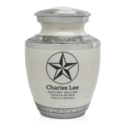 Texas Star Sharing Urn - Radiant White