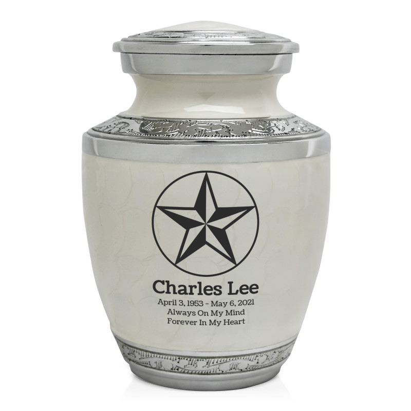 Texas Star Sharing Urn - Radiant White