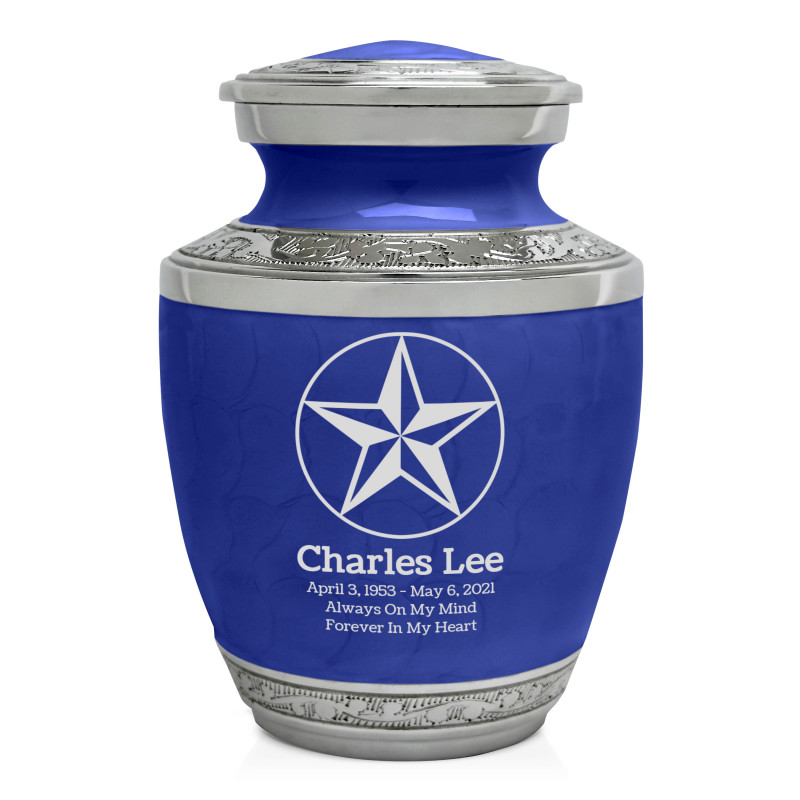 Texas Star Sharing Urn - Royal Blue
