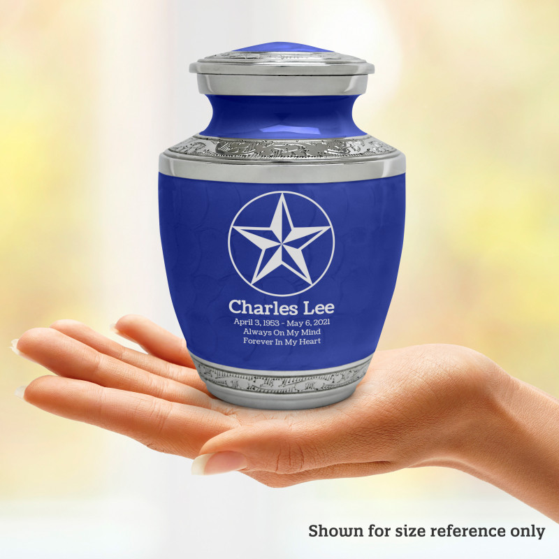 Texas Star Sharing Urn - Royal Blue