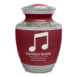 Music Note Sharing Urn - Rose Red