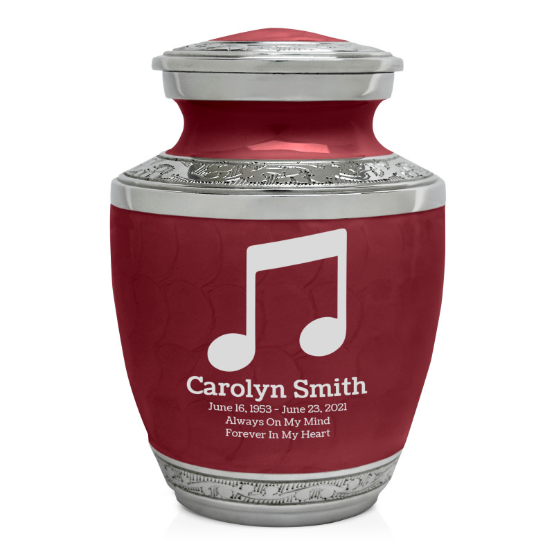 Music Note Sharing Urn - Rose Red