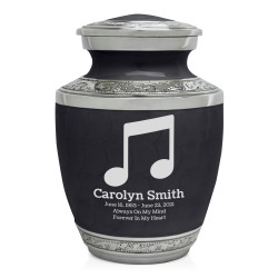 Music Note Sharing Urn - Ebony Black