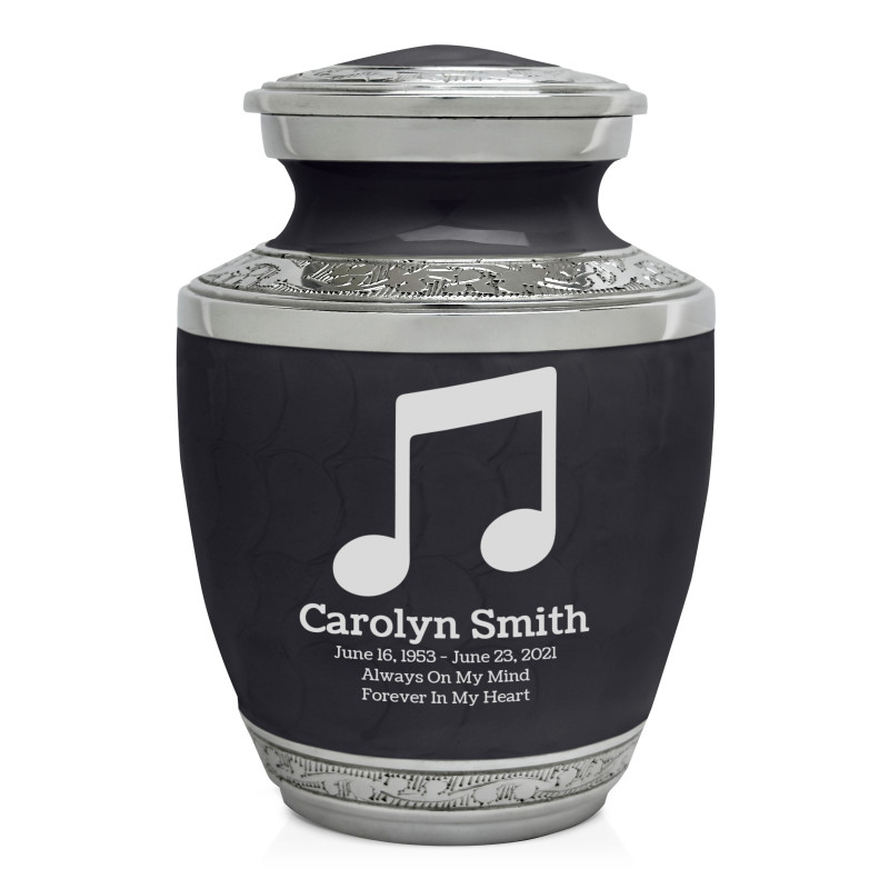 Music Note Sharing Urn - Ebony Black