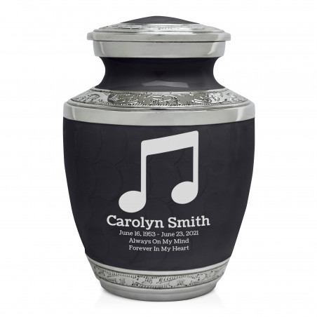 Music Note Sharing Urn - Ebony Black