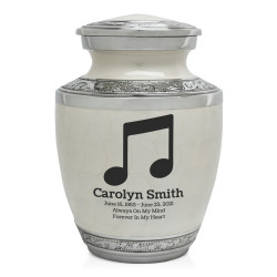 Music Note Sharing Urn - Radiant White