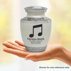 Music Note Sharing Urn - Radiant White