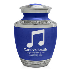 Music Note Sharing Urn - Royal Blue