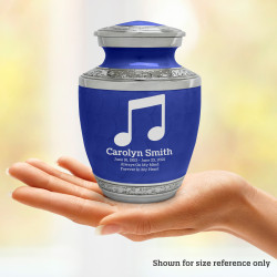 Music Note Sharing Urn - Royal Blue