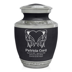 Heart Angel Sharing Urn - Ebony Black