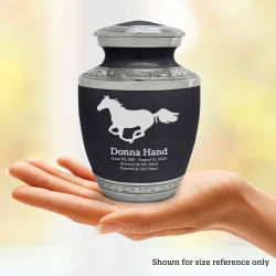 Horse Sharing Urn - Ebony Black
