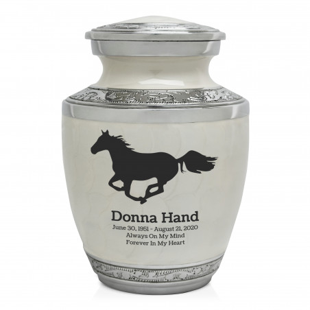 Horse Sharing Urn - Radiant White