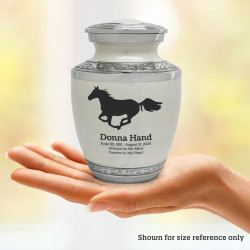 Horse Sharing Urn - Radiant White
