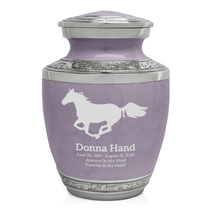 Horse Sharing Urn - Regal Purple